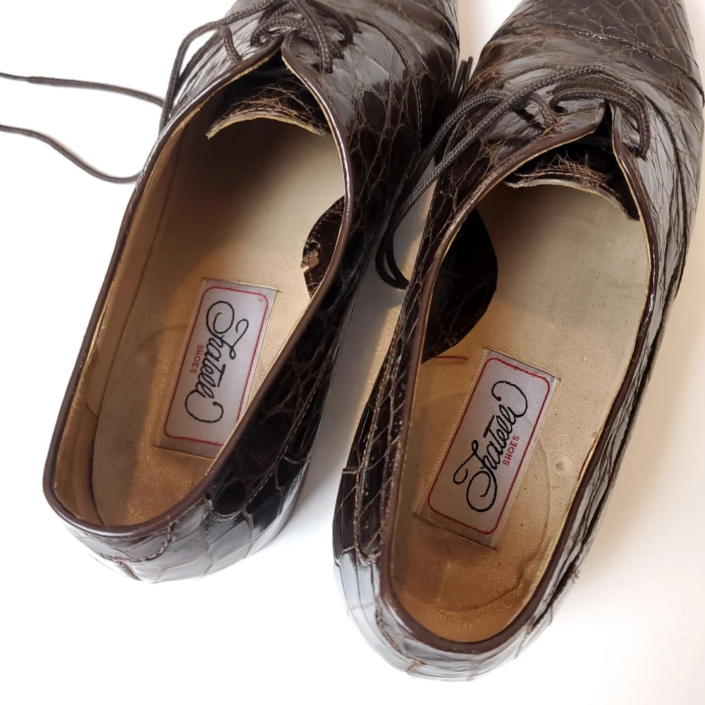 Vintage Fratelli Genuine Alligator Oxfords - Picture 12 of 13